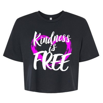 Kindness Is Free Bella+Canvas Jersey Crop Tee