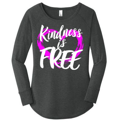 Kindness Is Free Women's Perfect Tri Tunic Long Sleeve Shirt