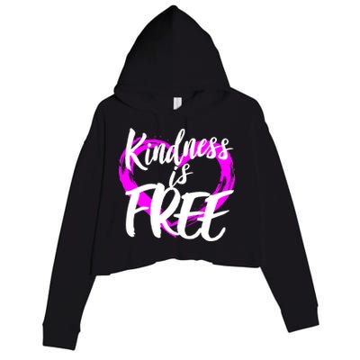 Kindness Is Free Crop Fleece Hoodie