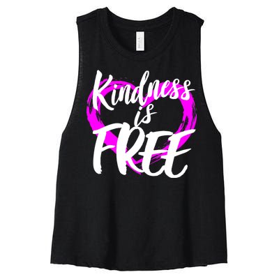 Kindness Is Free Women's Racerback Cropped Tank