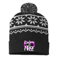 Kindness Is Free USA-Made Snowflake Beanie