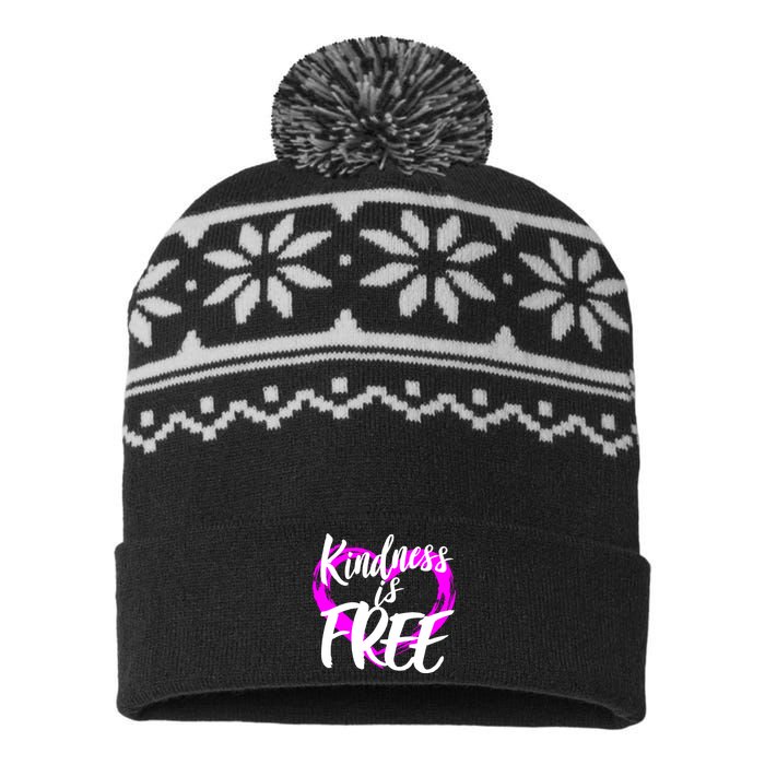 Kindness Is Free USA-Made Snowflake Beanie