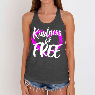 Kindness Is Free Women's Knotted Racerback Tank