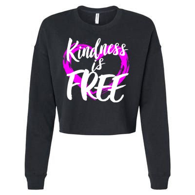 Kindness Is Free Cropped Pullover Crew