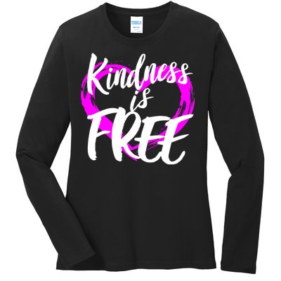 Kindness Is Free Ladies Long Sleeve Shirt