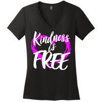 Kindness Is Free Women's V-Neck T-Shirt