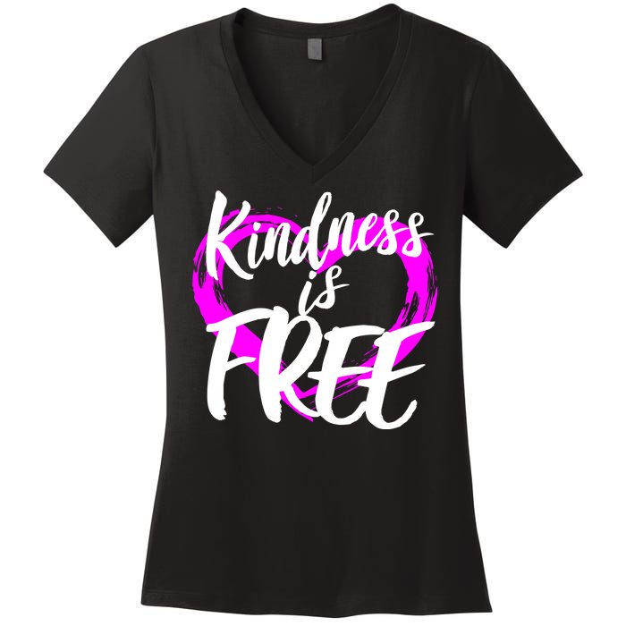 Kindness Is Free Women's V-Neck T-Shirt