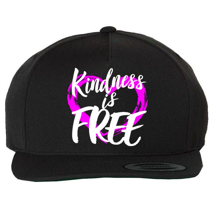 Kindness Is Free Wool Snapback Cap