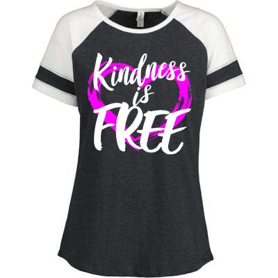 Kindness Is Free Enza Ladies Jersey Colorblock Tee