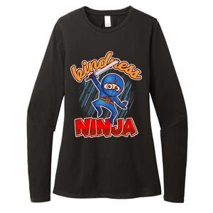 Kindness Ninja Womens CVC Long Sleeve Shirt