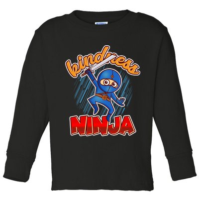 Kindness Ninja Toddler Long Sleeve Shirt