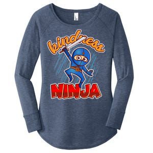 Kindness Ninja Women's Perfect Tri Tunic Long Sleeve Shirt