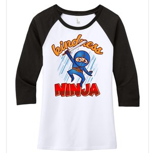 Kindness Ninja Women's Tri-Blend 3/4-Sleeve Raglan Shirt