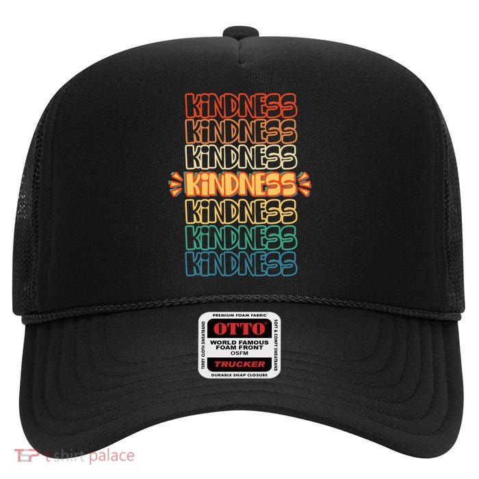 Kindness Pattern High Crown Mesh Back Trucker Hat
