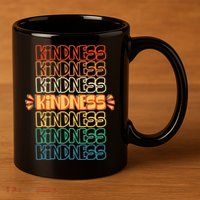Kindness Pattern 11oz C Handle Ceramic Mug