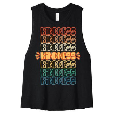 Kindness Pattern Women's Racerback Cropped Tank