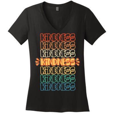 Kindness Pattern Women's V-Neck T-Shirt