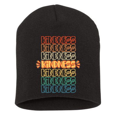 Kindness Pattern Short Acrylic Beanie