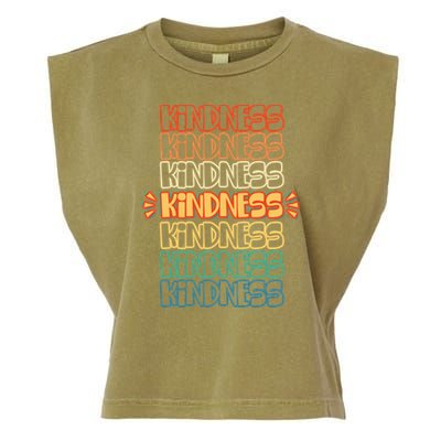 Kindness Pattern Garment-Dyed Women's Muscle Tee