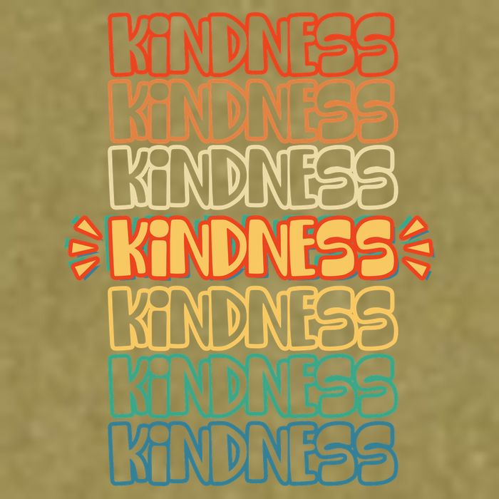 Kindness Pattern Garment-Dyed Women's Muscle Tee