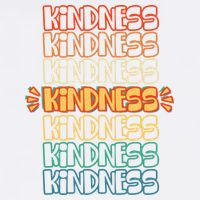 Kindness Pattern Garment-Dyed Sweatshirt