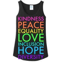 Kindness Peace Equality Love Hope Diversity Ladies Essential Tank