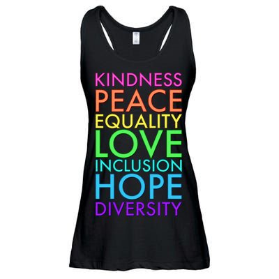 Kindness Peace Equality Love Hope Diversity Ladies Essential Flowy Tank