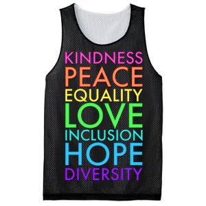 Kindness Peace Equality Love Hope Diversity Mesh Reversible Basketball Jersey Tank