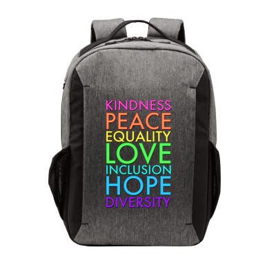 Kindness Peace Equality Love Hope Diversity Vector Backpack