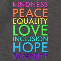 Kindness Peace Equality Love Hope Diversity Vector Backpack