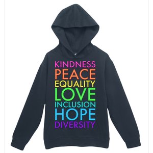 Kindness Peace Equality Love Hope Diversity Urban Pullover Hoodie