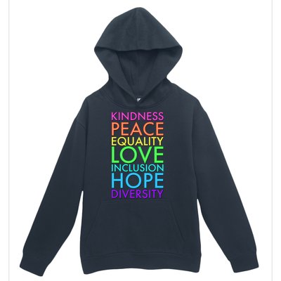 Kindness Peace Equality Love Hope Diversity Urban Pullover Hoodie