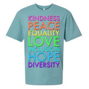 Kindness Peace Equality Love Hope Diversity Sueded Cloud Jersey T-Shirt