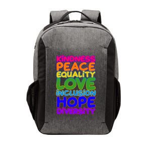 Kindness Peace Equality Love Inclusion Hope Diversity Rainbow Vector Backpack