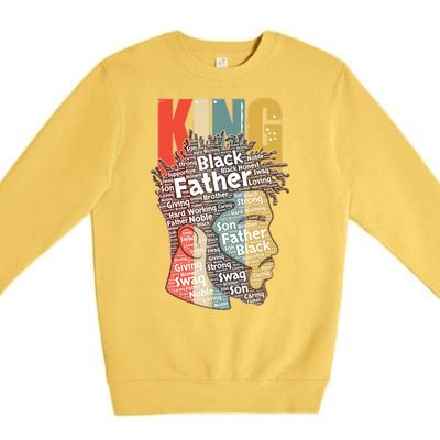 King African American Black Father Premium Crewneck Sweatshirt