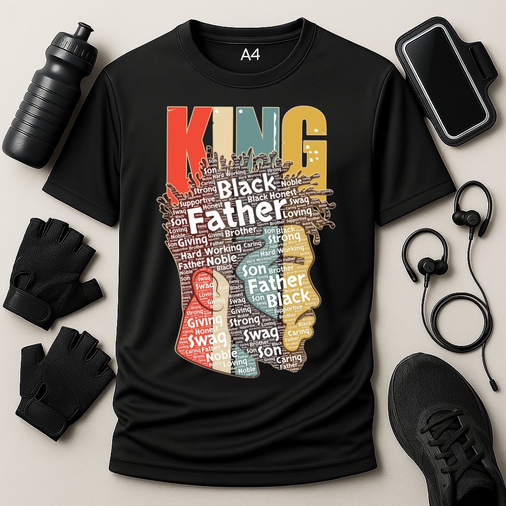 King African American Black Father Cooling Performance Crew T-Shirt