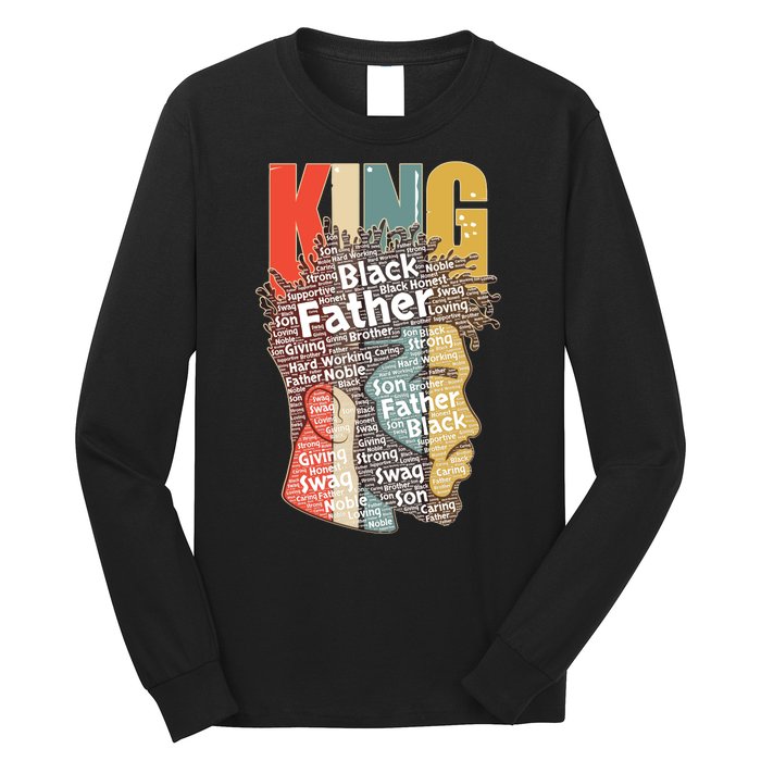 King African American Black Father Long Sleeve Shirt