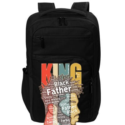 King African American Black Father Impact Tech Backpack