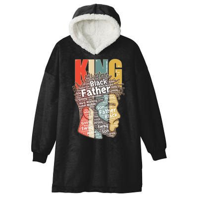 King African American Black Father Hooded Wearable Blanket