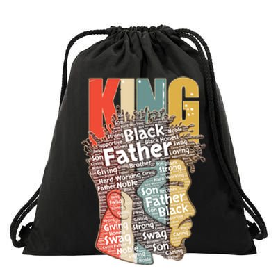 King African American Black Father Drawstring Bag