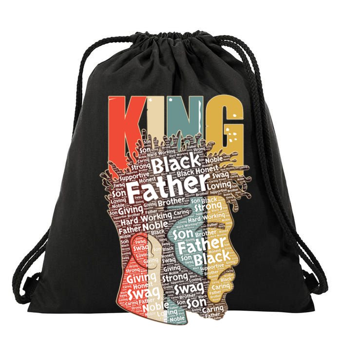 King African American Black Father Drawstring Bag