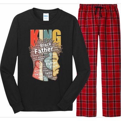 King African American Black Father Long Sleeve Pajama Set