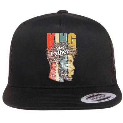 King African American Black Father Flat Bill Trucker Hat