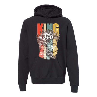 King African American Black Father Premium Hoodie