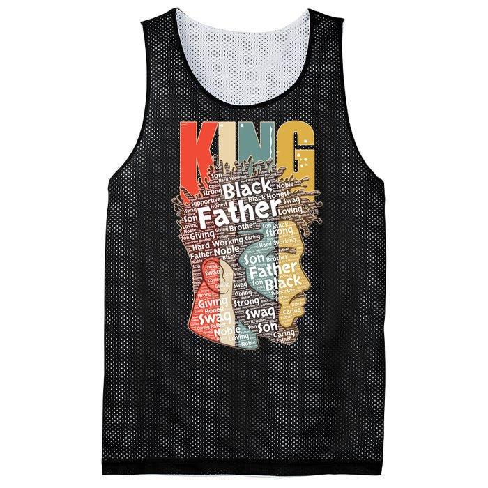 King African American Black Father Mesh Reversible Basketball Jersey Tank