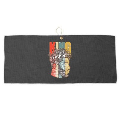 King African American Black Father Large Microfiber Waffle Golf Towel