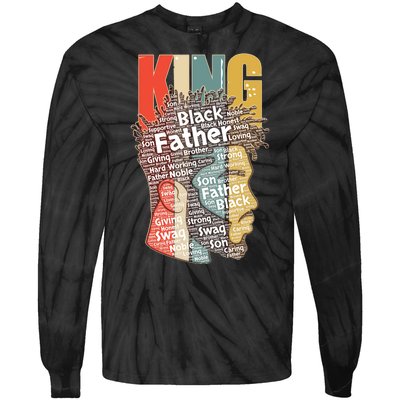 King African American Black Father Tie-Dye Long Sleeve Shirt