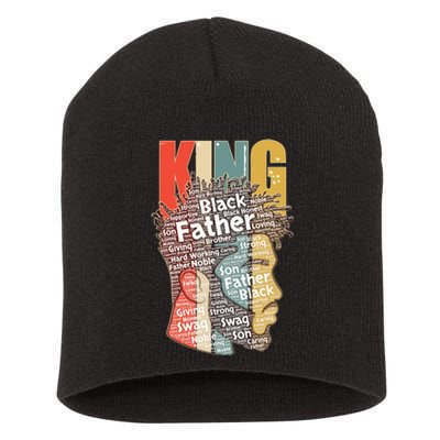 King African American Black Father Short Acrylic Beanie