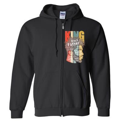 King African American Black Father Full Zip Hoodie