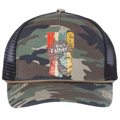 King African American Black Father Retro Rope Trucker Hat Cap